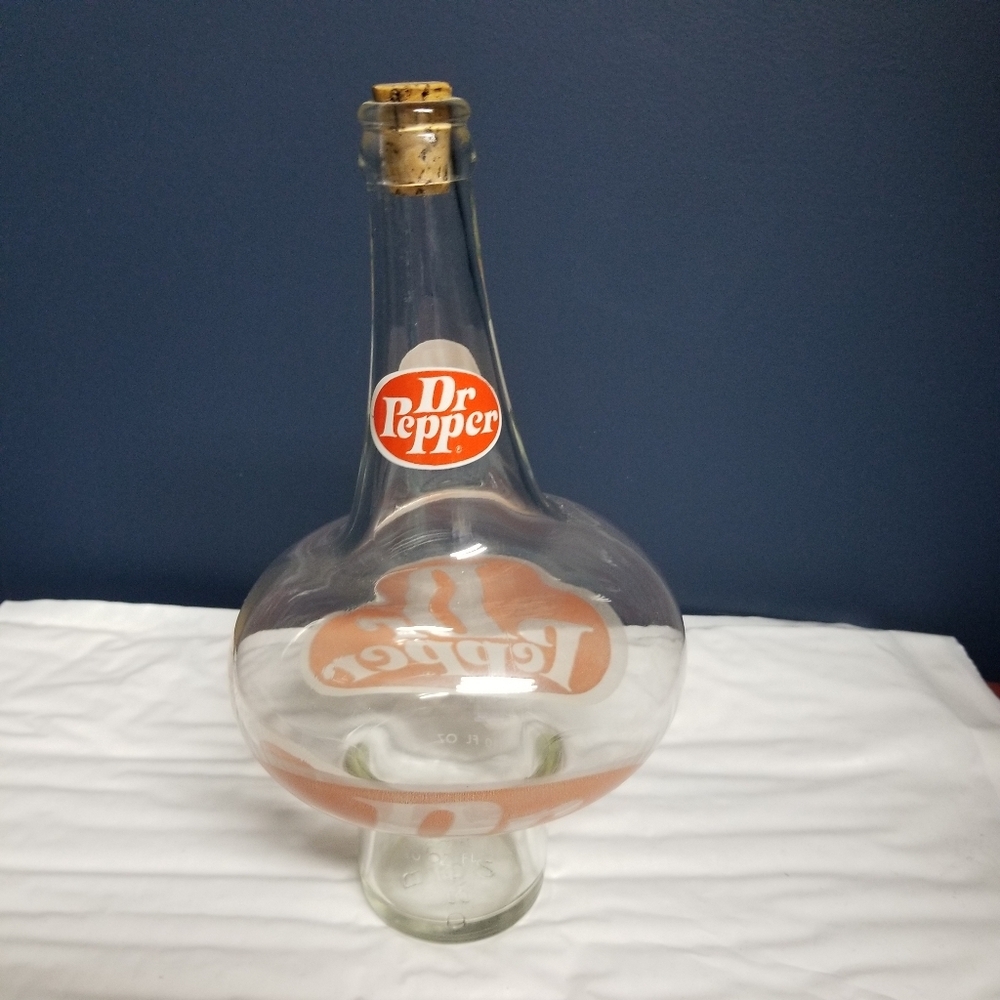 Vintage Dr.Pepper Blown Glass Pop/Soda Bottle